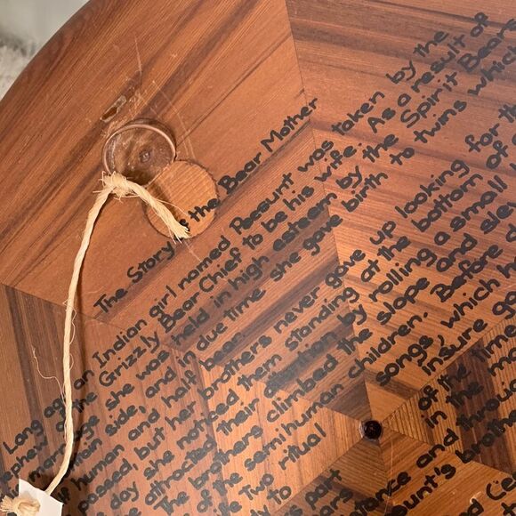 Vintage First Nations Bear Mother
Painted Cedar Wooden Wall
Hanging Plate - Picture 6 of 17